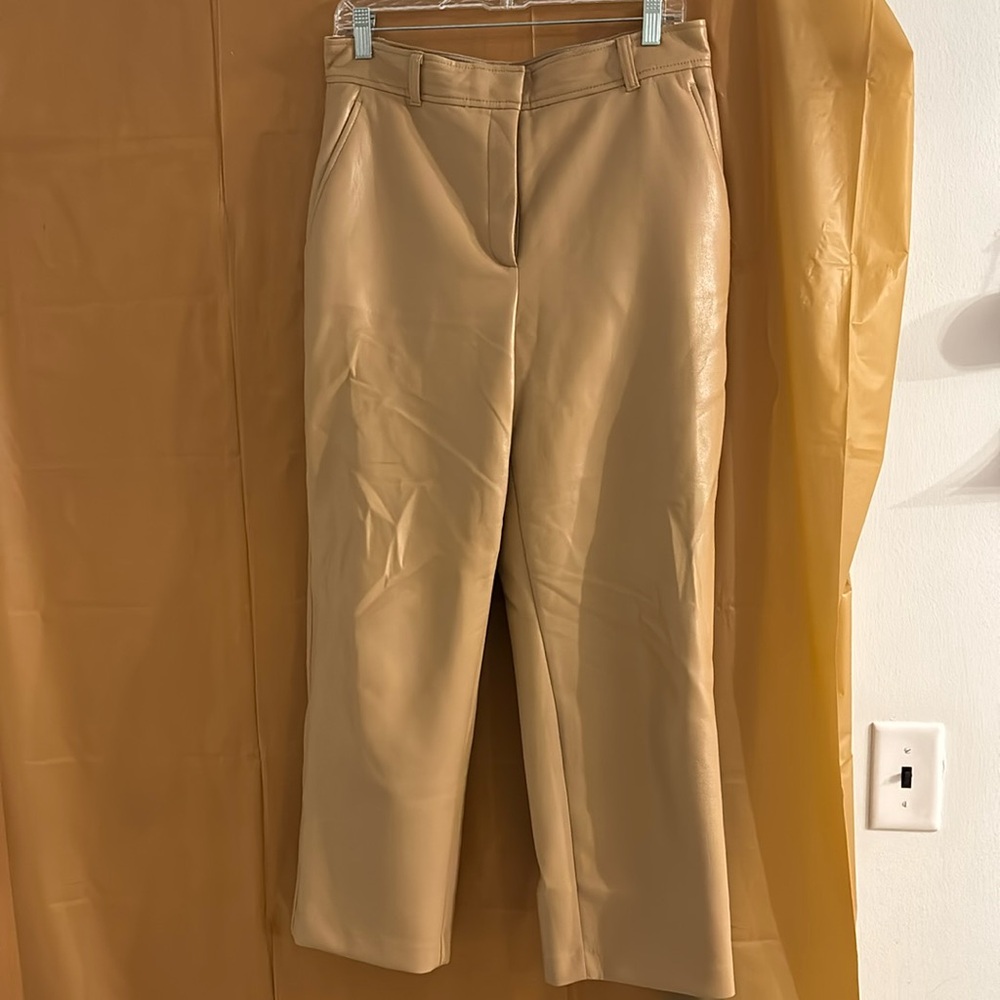 Babaton Aritzia faux leather crop pants size 10